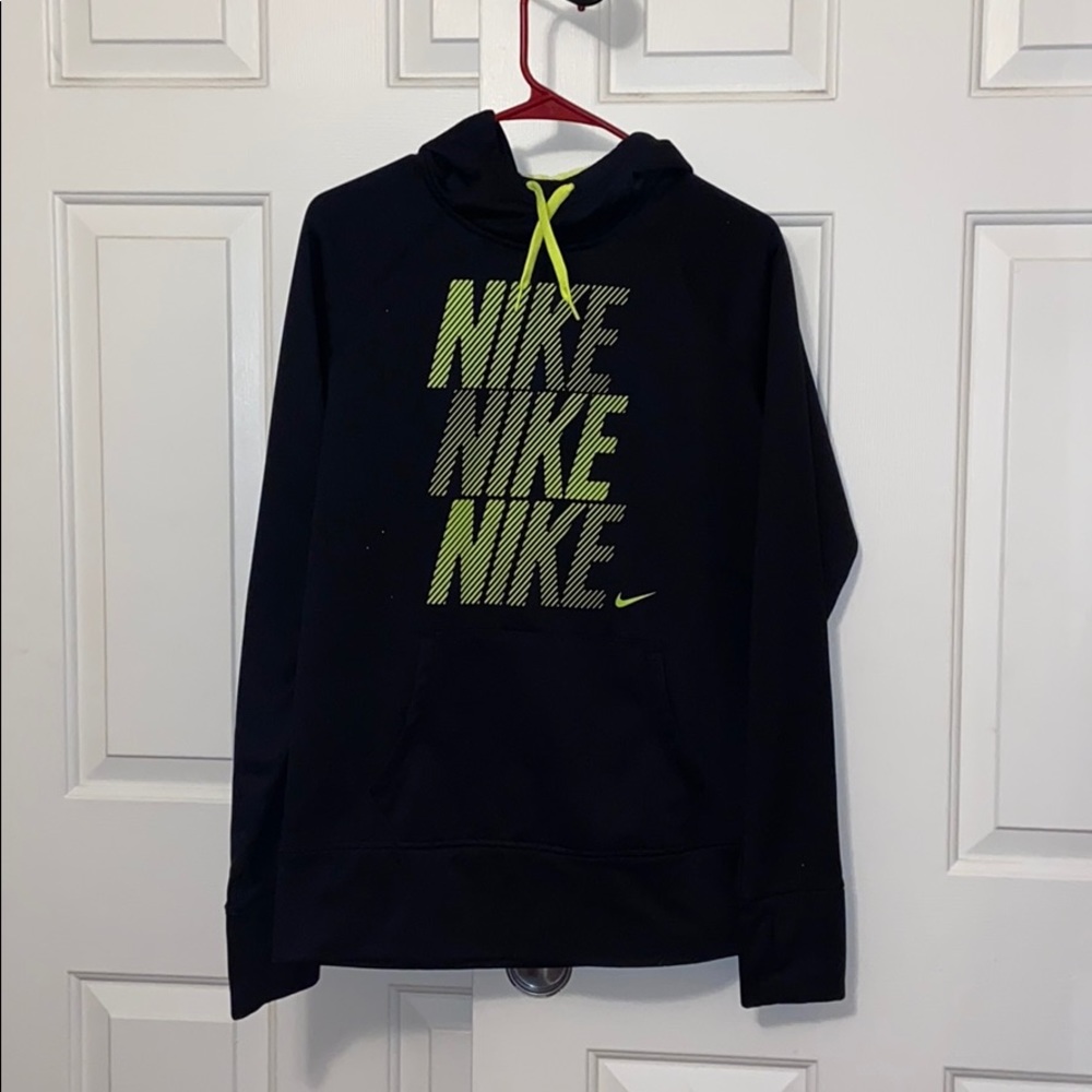 Black and Neon Green Nike Hoodie.